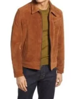 Mens Tan Brown Suede Jacket