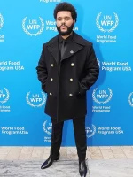 The Weeknd Mid Length Black Coat