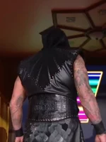 The Undertaker Wwe Raw Black Leather Vest Coat