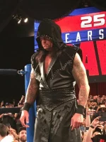 The Undertaker Wwe Raw Black Leather Vest Coat