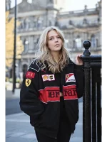 Black F1 Ferrari Bomber Jacket