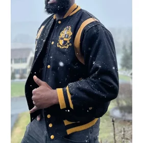 Alpha Phi Alpha Black Varsity Wool Jacket