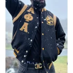 Alpha Phi Alpha Black Varsity Wool Jacket