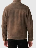 Mens Brown Suede Biker Jacket