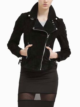 Black Suede Leather Jacket Women’s