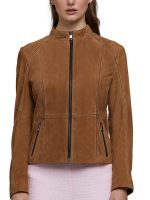 Brown Suede Leather Jacket Women’s