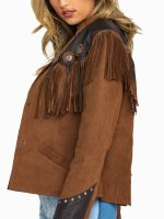 Women’s Cripple Creek Fringed Suede Leather Jacket