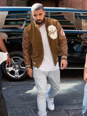 Drake Suede Leather Varsity Jacket