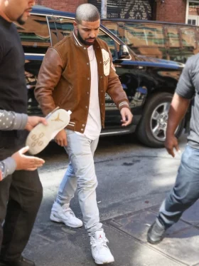 Drake Suede Leather Varsity Jacket