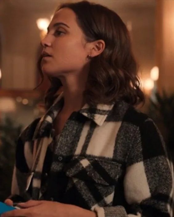 Alicia Vikander Irma Vep 2022 Plaid Jacket