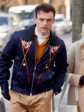 Gossip Girl S02 Thomas Doherty Billiards Printed Jacket