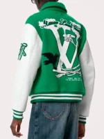 Mens Louis Vuitton Green Varsity Jacket