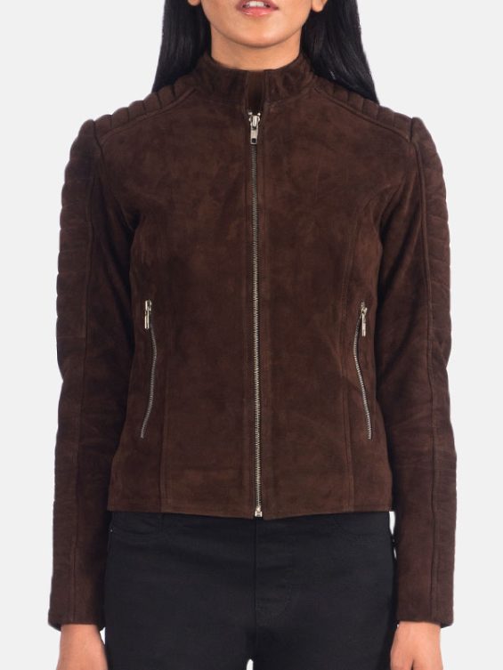 Women’s Suede Brown Leather Jacket