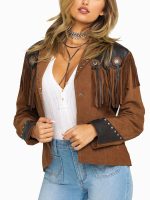 Women’s Cripple Creek Fringed Suede Leather Jacket