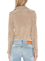 Women’s Beige Suede Leather Jacket