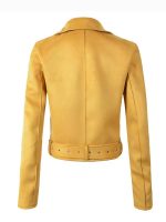 Women’s Yellow Suede Leather Jacket