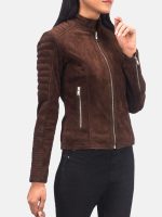 Women’s Suede Brown Leather Jacket