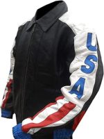 American Flag Vintage Leather Jacket