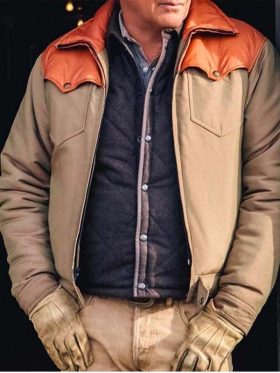 Mens Beige Cotton Dutton Jacket