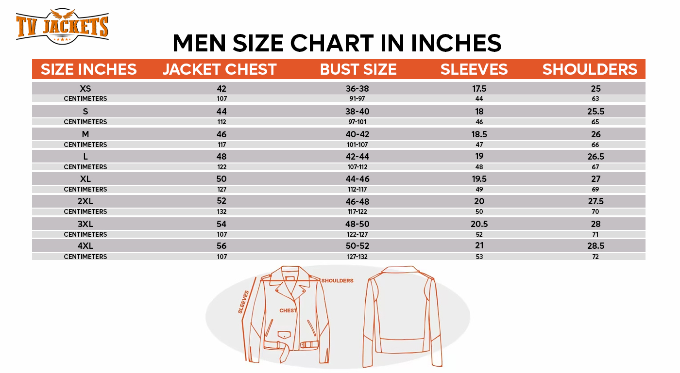 men size chart