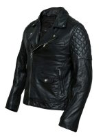 Men’s Vintage Retro Cross Zip Black Jacket