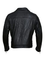 Men’s Vintage Retro Cross Zip Black Jacket