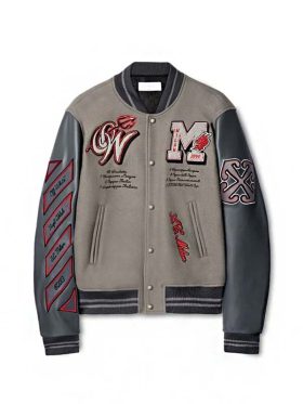 Ac Milan Grey Varsity Jacket