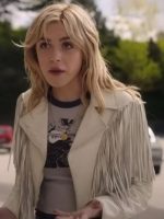 Totally Killer 2023 Kiernan Shipka White Jacket