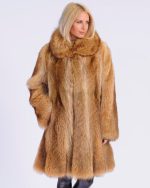 Annaya Gold Raccoon Fur Coat For Women