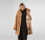 Red glow Mink Fur Jacket For Women