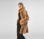 Red glow Mink Fur Jacket For Women