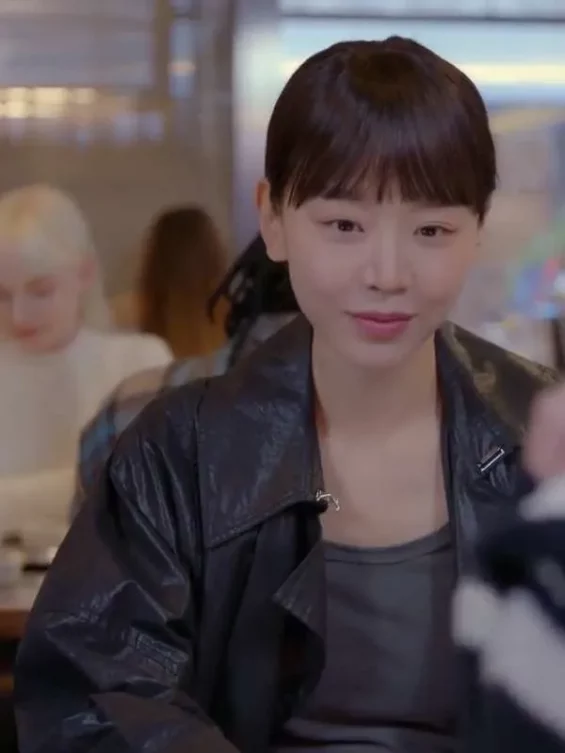 Welcome To Samdalri S01 Cho Eun Hye Black Leather Coat