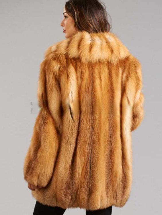 Vanessa Red Fox Fur Stroller For Women