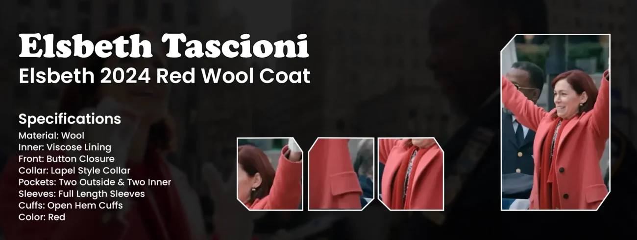 Elsbeth Tascioni Elsbeth 2024 Red Wool Coat